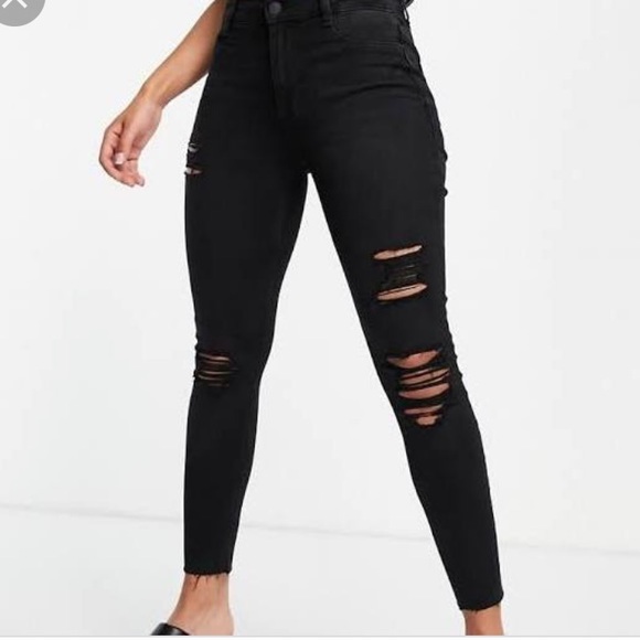 BDG urban outfitters black high waisted skinny ripped jeans